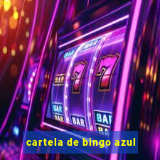 cartela de bingo azul