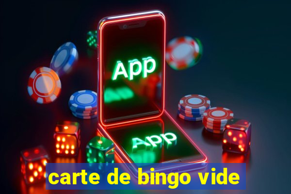 carte de bingo vide