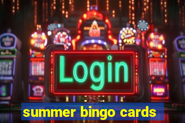 summer bingo cards