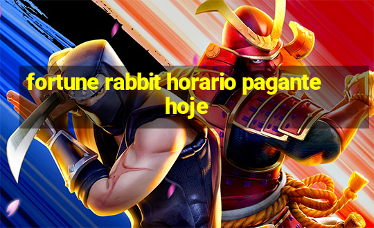 fortune rabbit horario pagante hoje