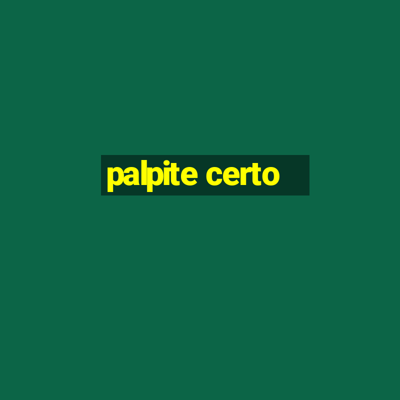 palpite certo