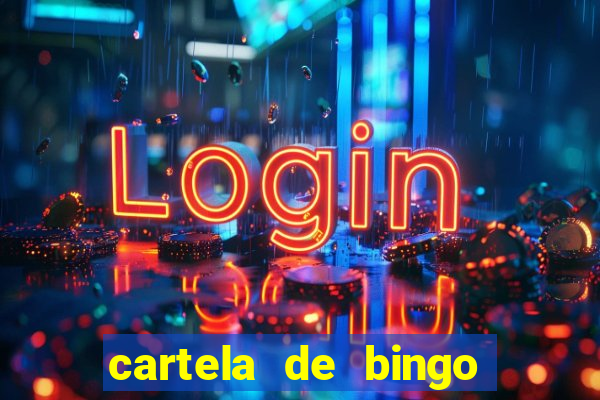 cartela de bingo pra imprimir