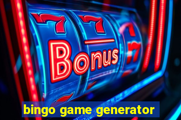 bingo game generator