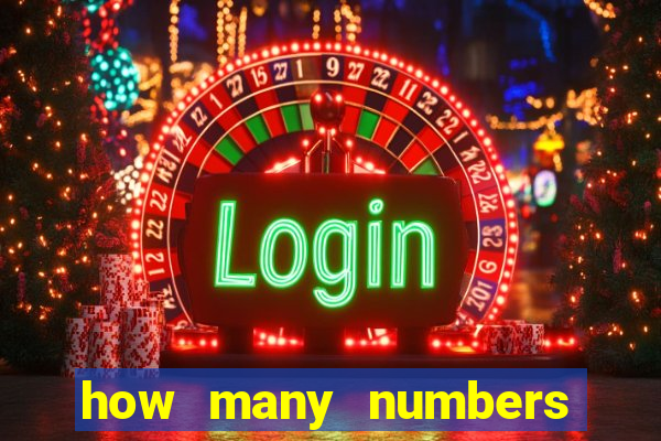 how many numbers in bingo