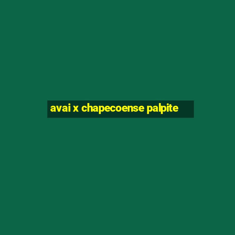 avai x chapecoense palpite