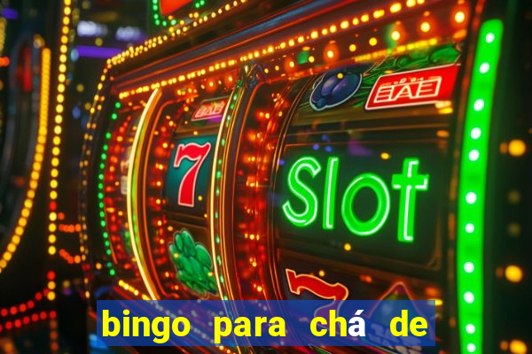 bingo para chá de bebê para imprimir grátis