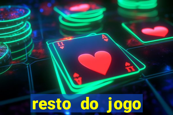 resto do jogo placar atual