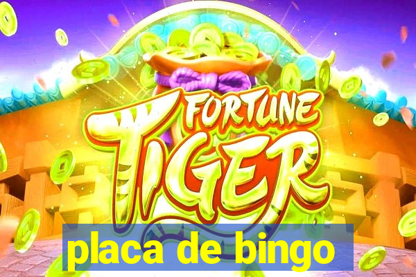 placa de bingo