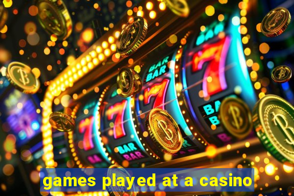 games played at a casino