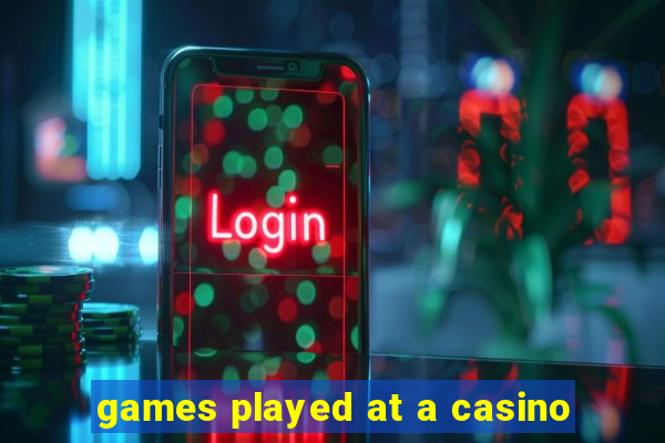 games played at a casino