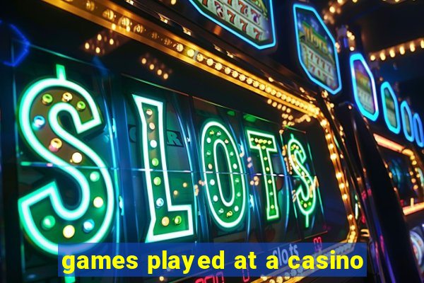 games played at a casino