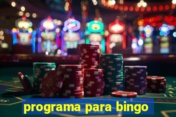 programa para bingo