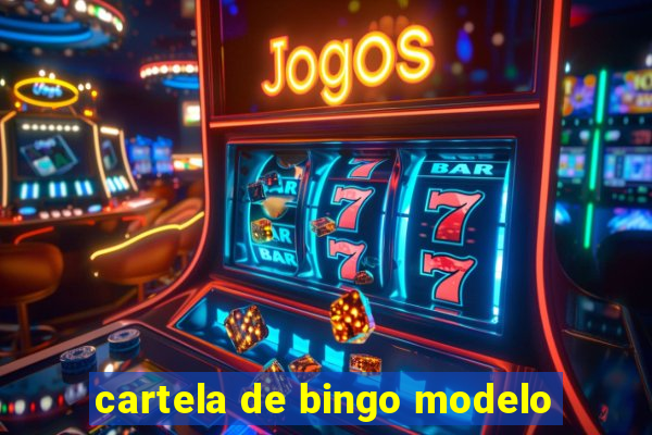 cartela de bingo modelo