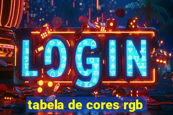 tabela de cores rgb