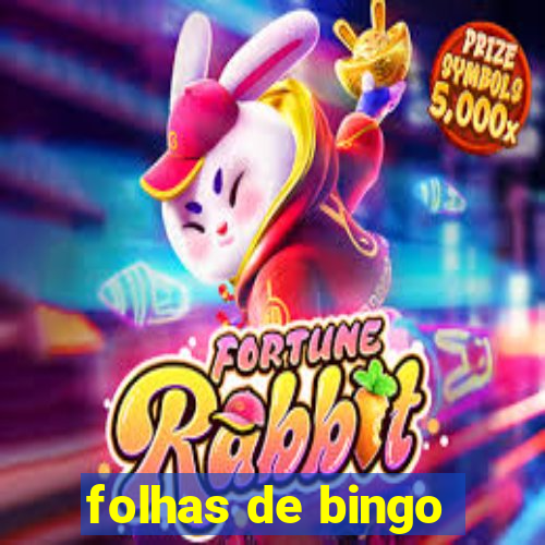 folhas de bingo