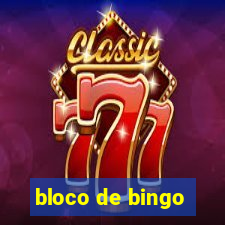 bloco de bingo