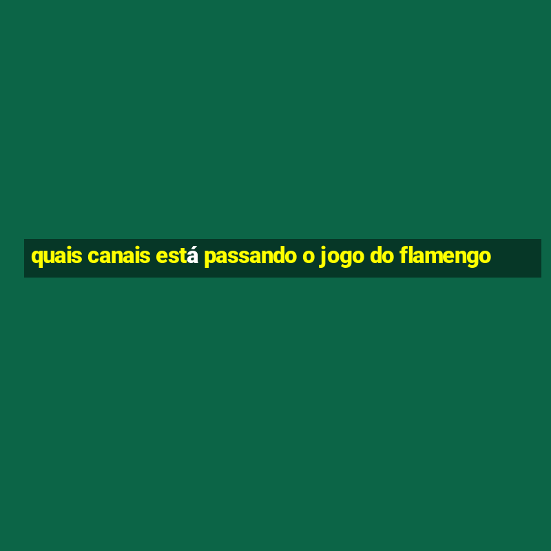 quais canais está passando o jogo do flamengo