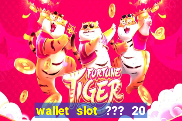 wallet slot ??? 20 ??? 100