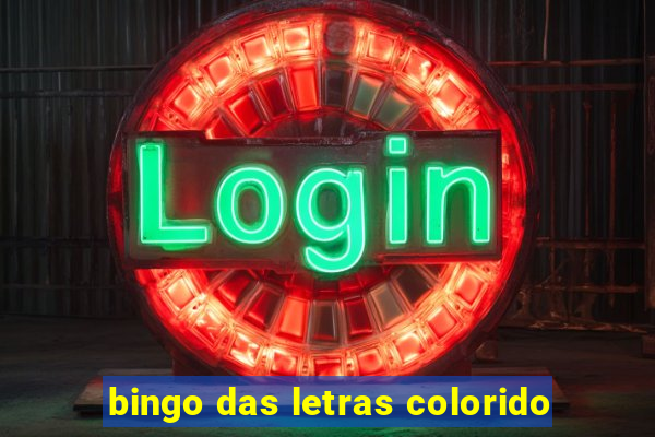 bingo das letras colorido