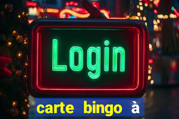 carte bingo à imprimer gratuit