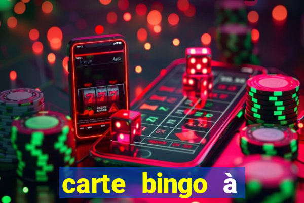 carte bingo à imprimer gratuit