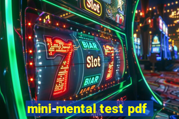 mini-mental test pdf