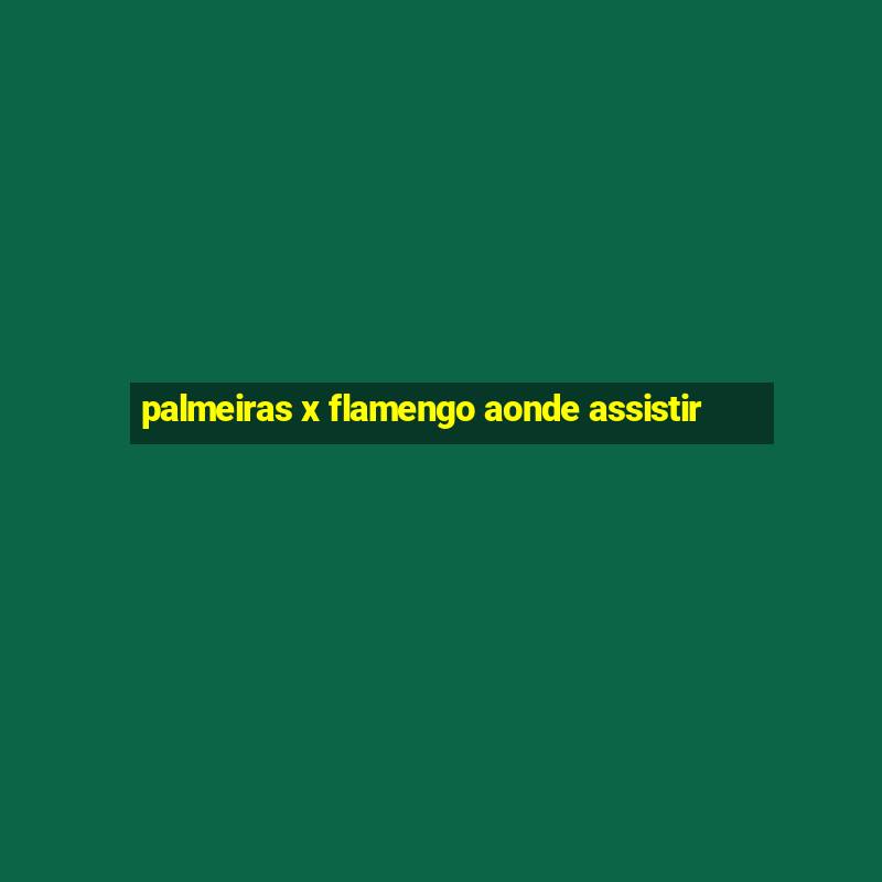 palmeiras x flamengo aonde assistir