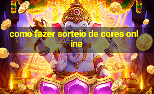 como fazer sorteio de cores online