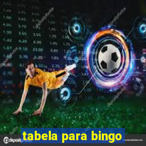 tabela para bingo