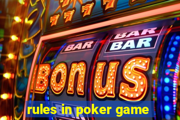 rules in poker game