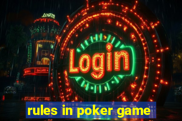 rules in poker game