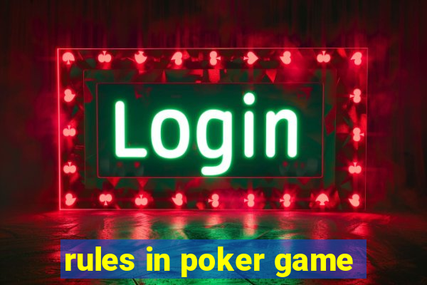 rules in poker game