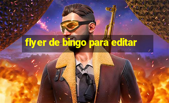 flyer de bingo para editar