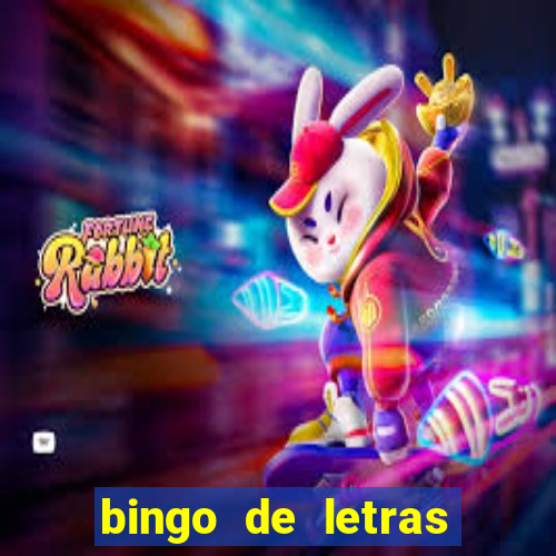 bingo de letras para imprimir gratis