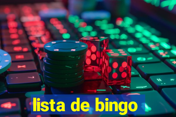 lista de bingo