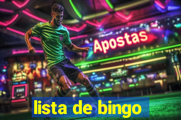 lista de bingo