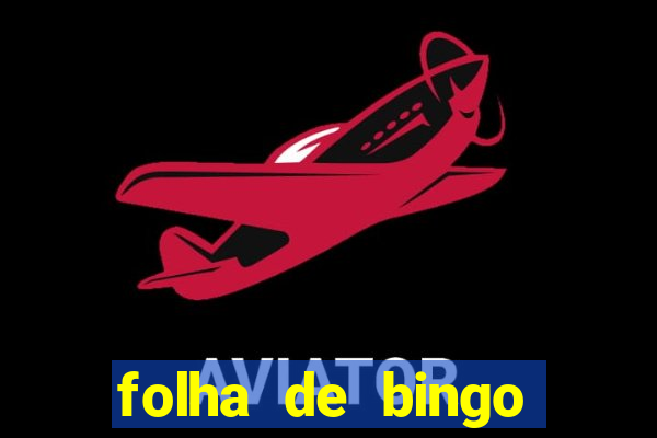 folha de bingo para imprimir