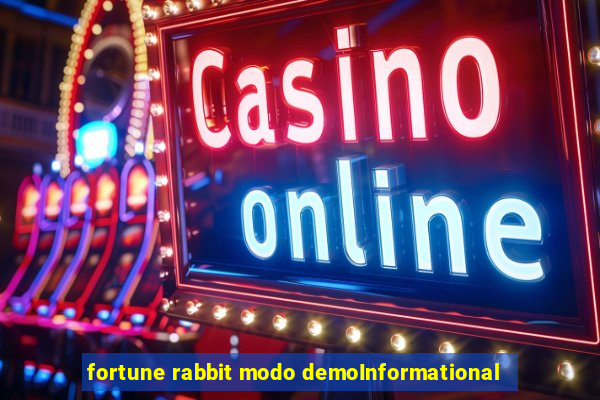 fortune rabbit modo demoInformational