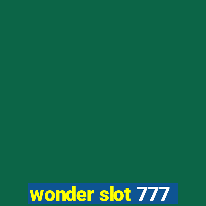 wonder slot 777