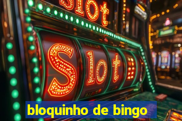 bloquinho de bingo