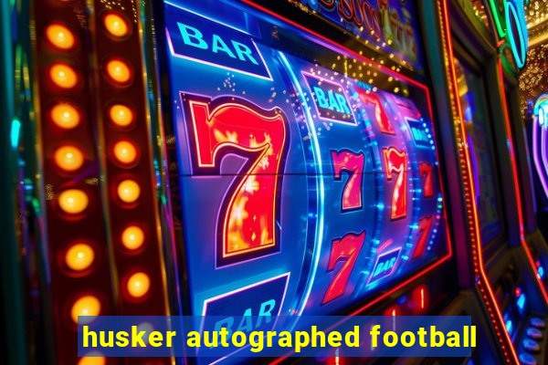 husker autographed football