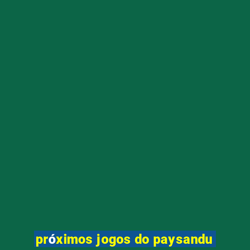 próximos jogos do paysandu