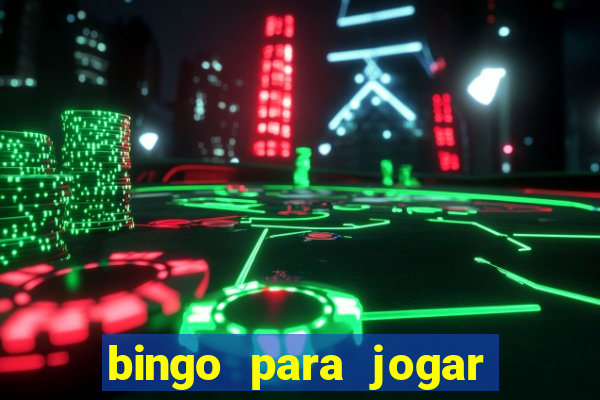 bingo para jogar com os amigos