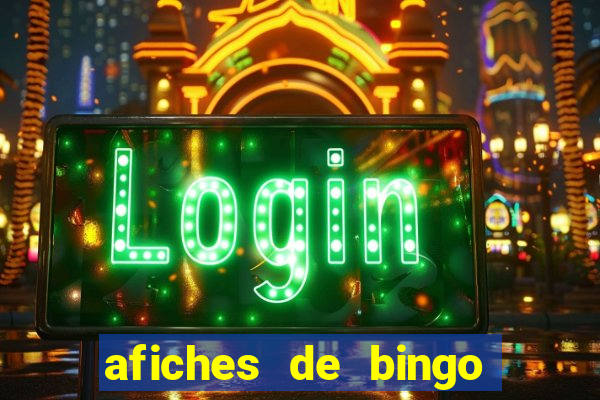 afiches de bingo para editar