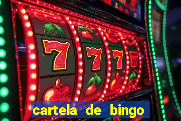 cartela de bingo pra imprimir