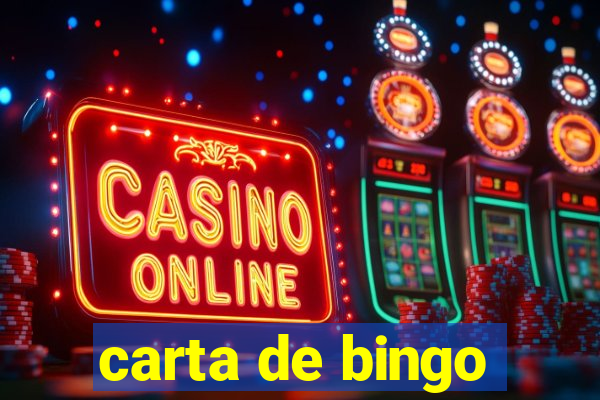 carta de bingo