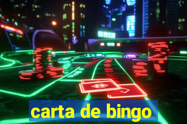 carta de bingo