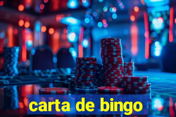 carta de bingo