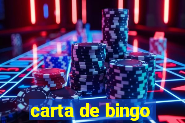 carta de bingo