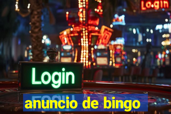 anuncio de bingo